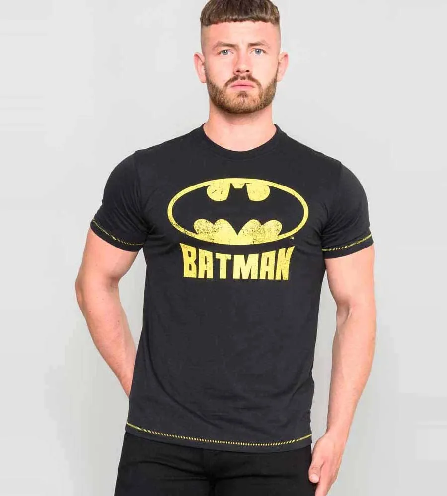 D555 Tall Mens Batman Printed T-Shirt Official Licensed Product (GOTHAM)