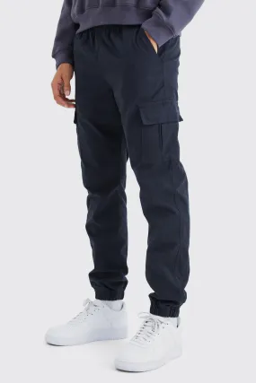 Elasticated Waist Slim Fit Cargo Pants