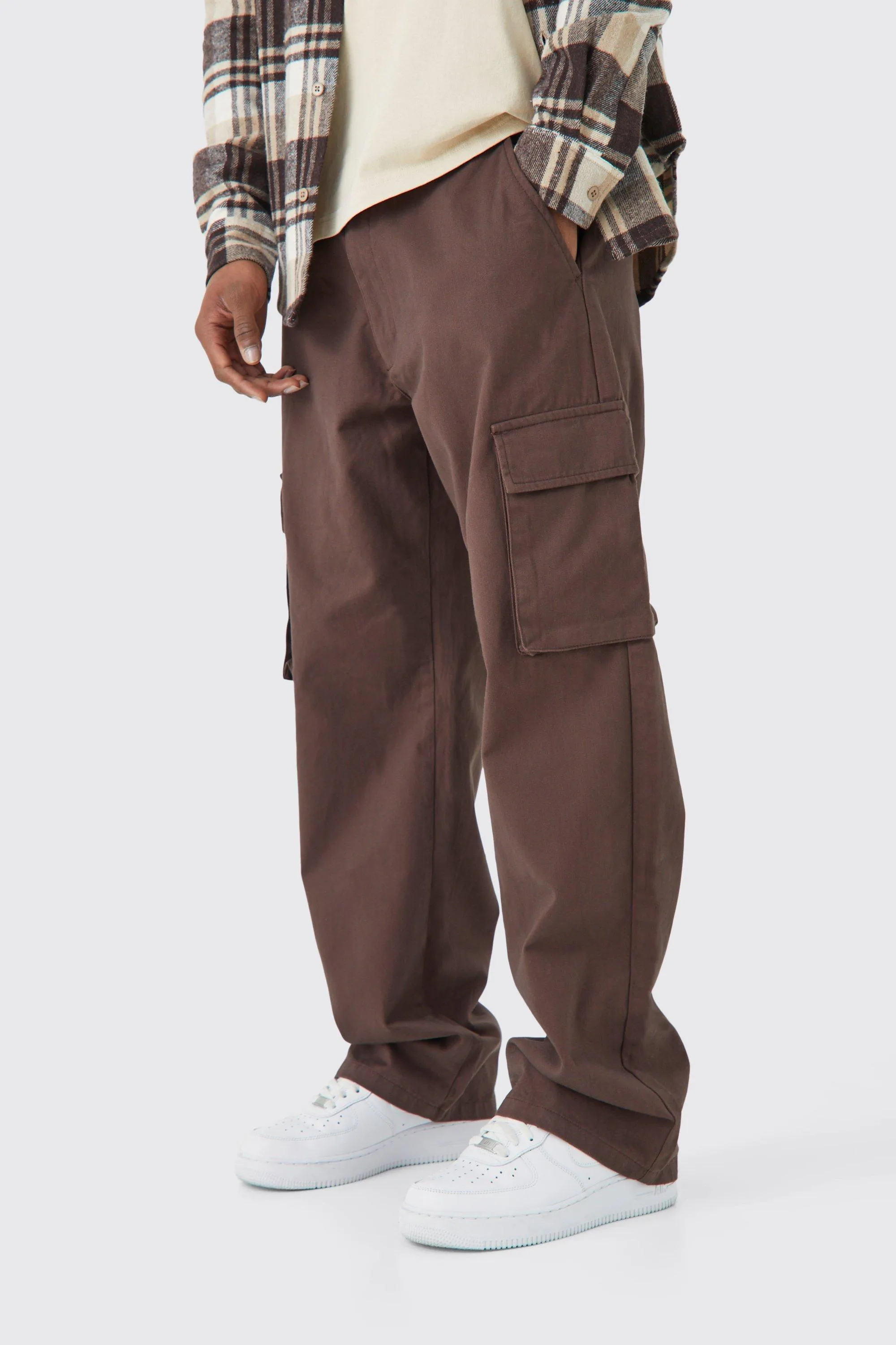 Fixed Waist Relaxed Fit Cargo Pants