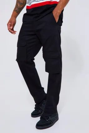 Fixed Waist Straight Fit Cargo Pants