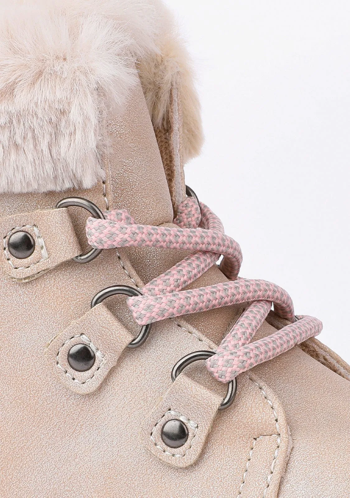 Girl's Beige Ankle Boots Nobuck