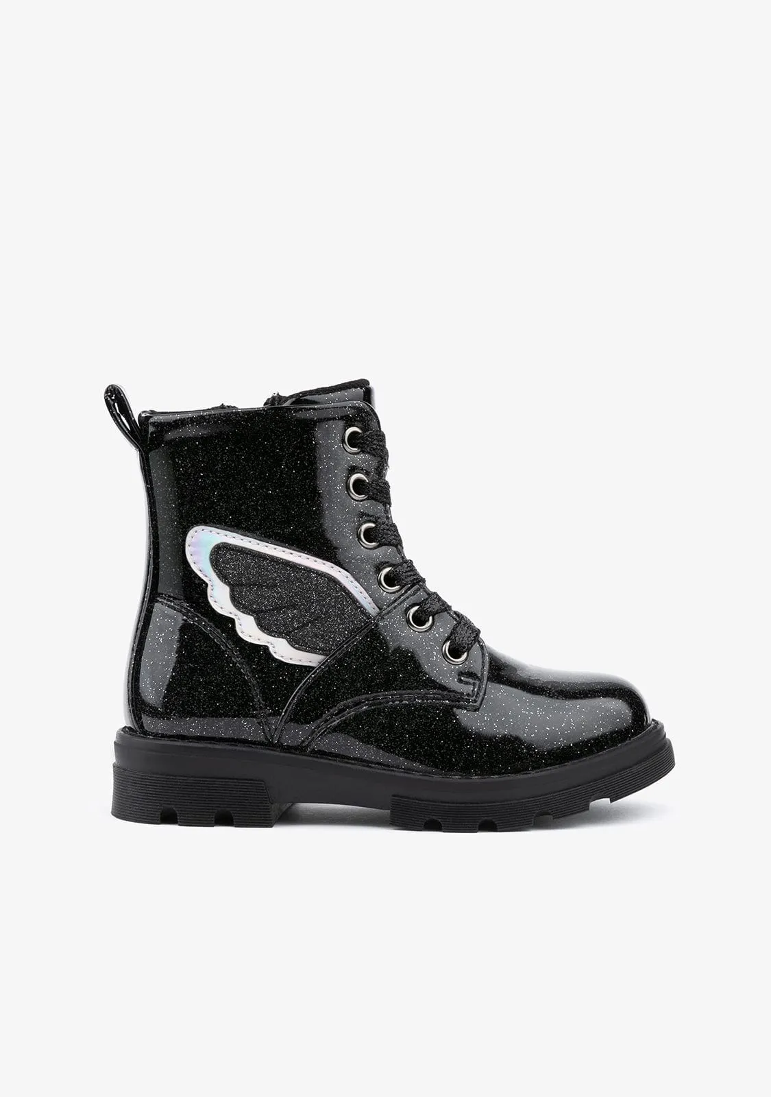 Girl's Black Angel Boots