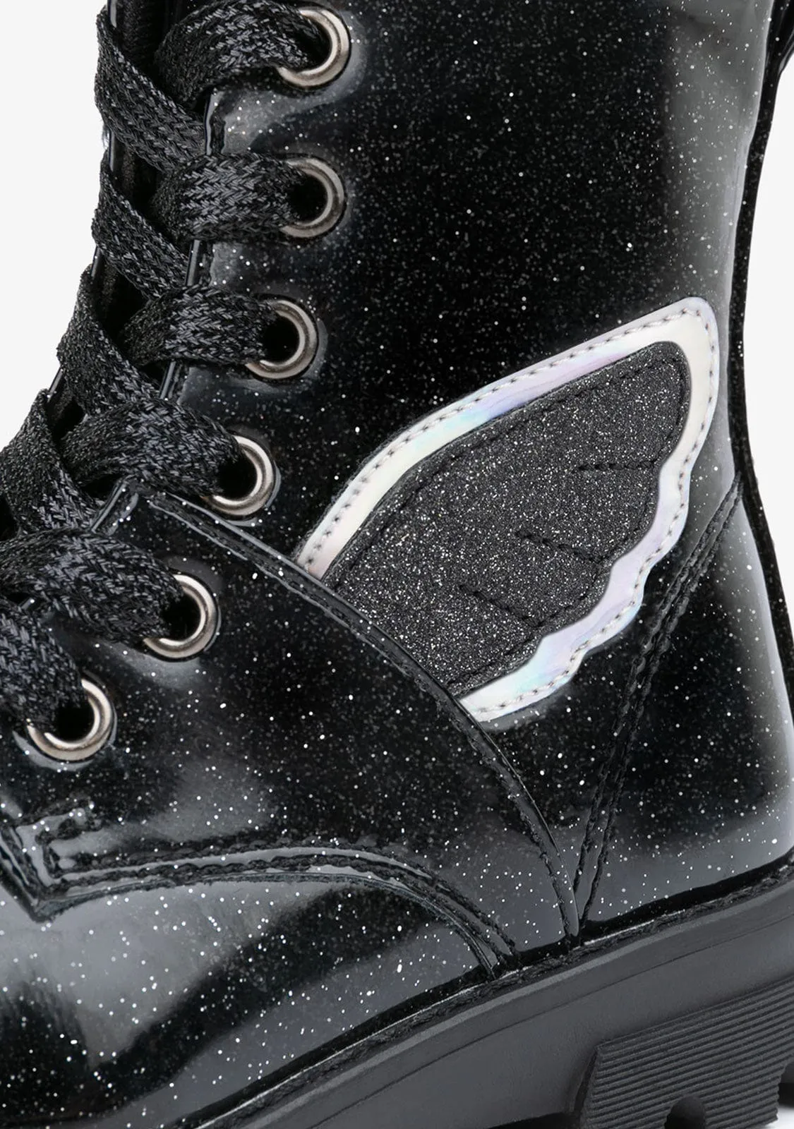 Girl's Black Angel Boots