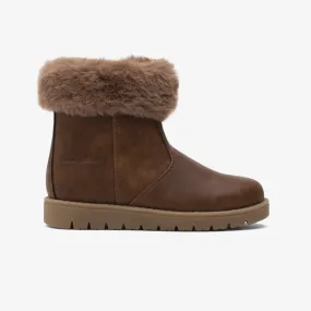 Girl's Brown Fur Boots