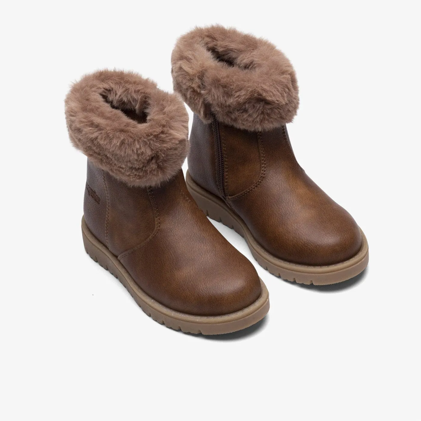 Girl's Brown Fur Boots