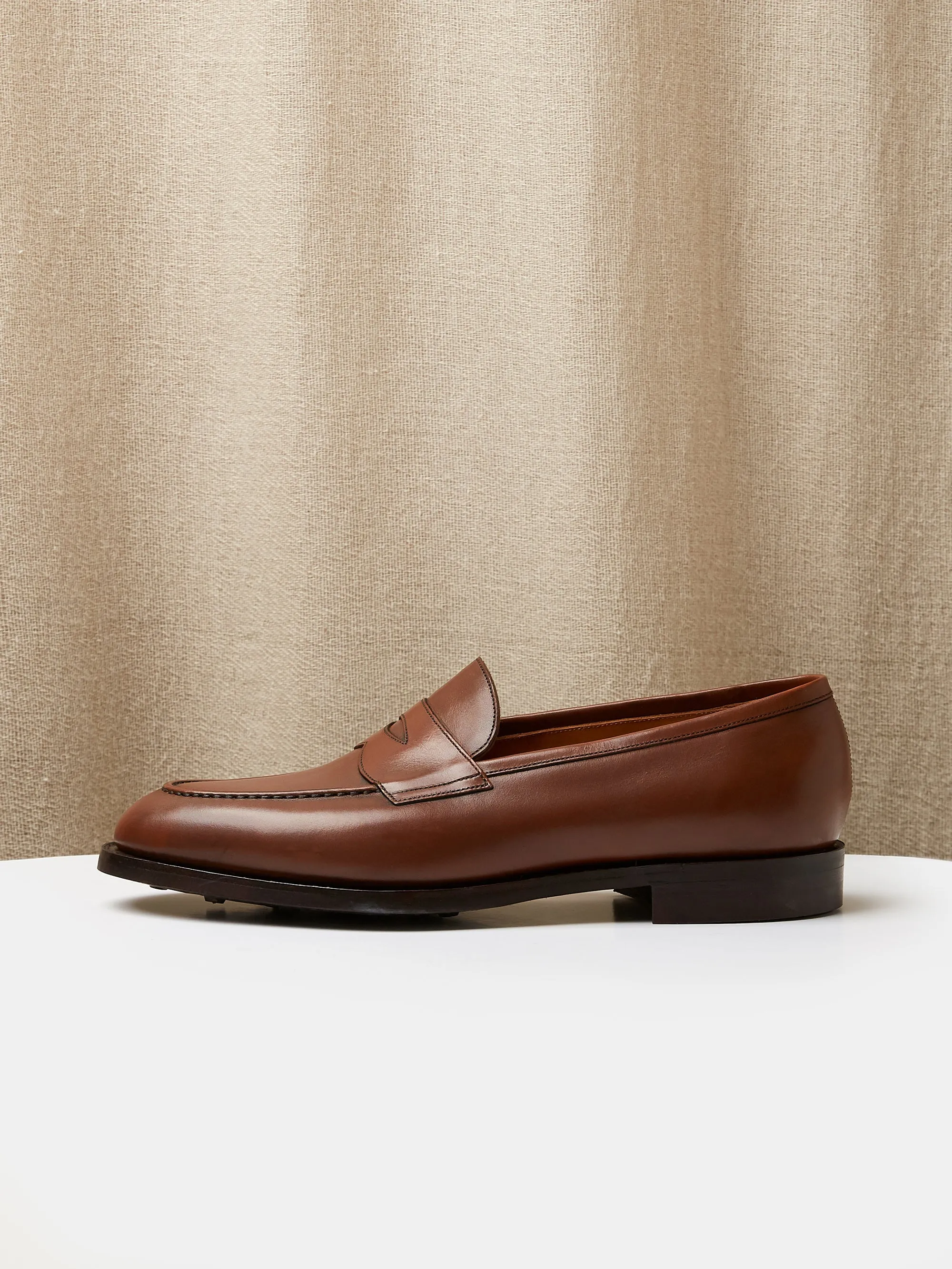 Goodyear Welted Brown Leather Penny Loafers