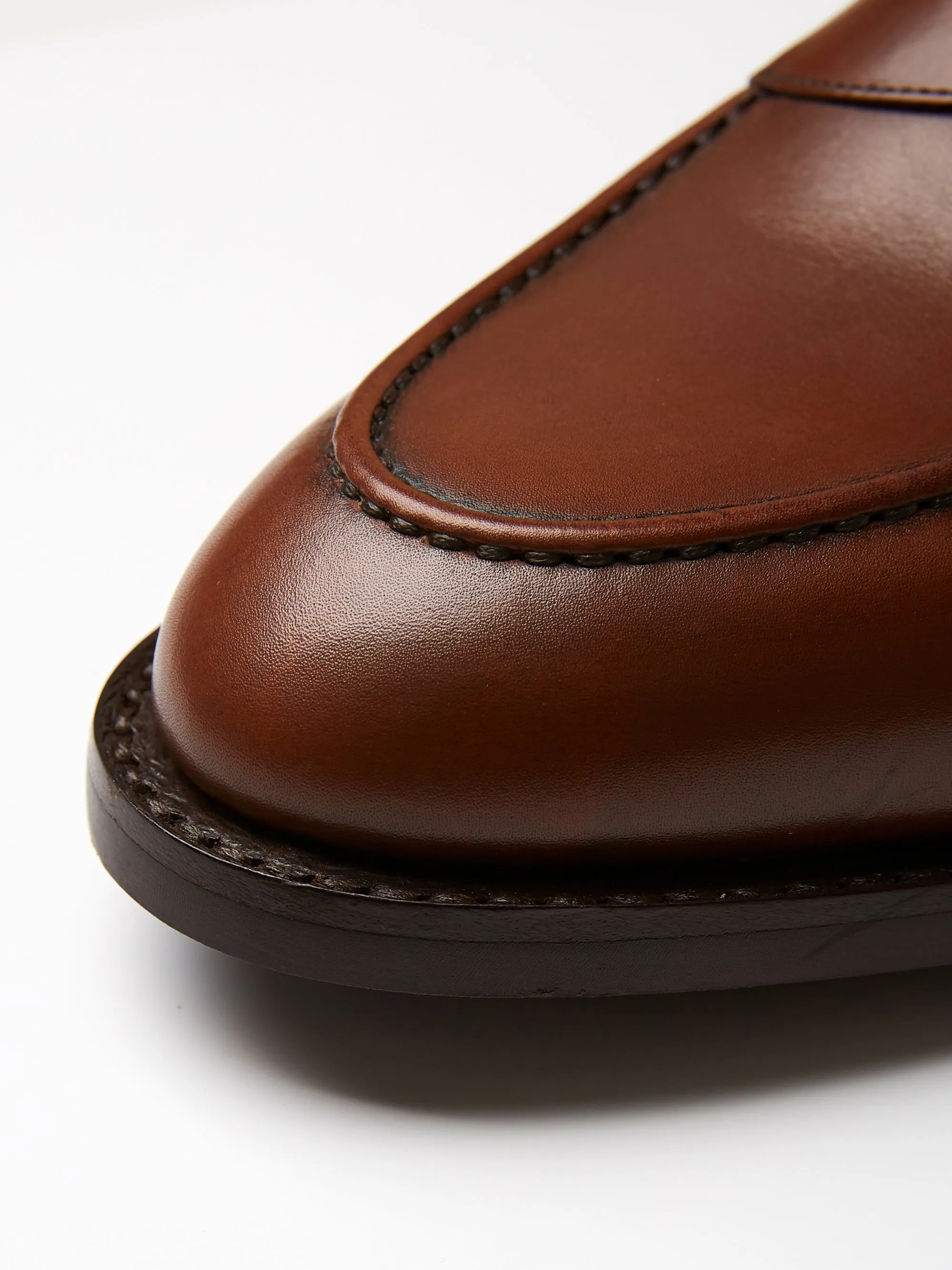 Goodyear Welted Brown Leather Penny Loafers