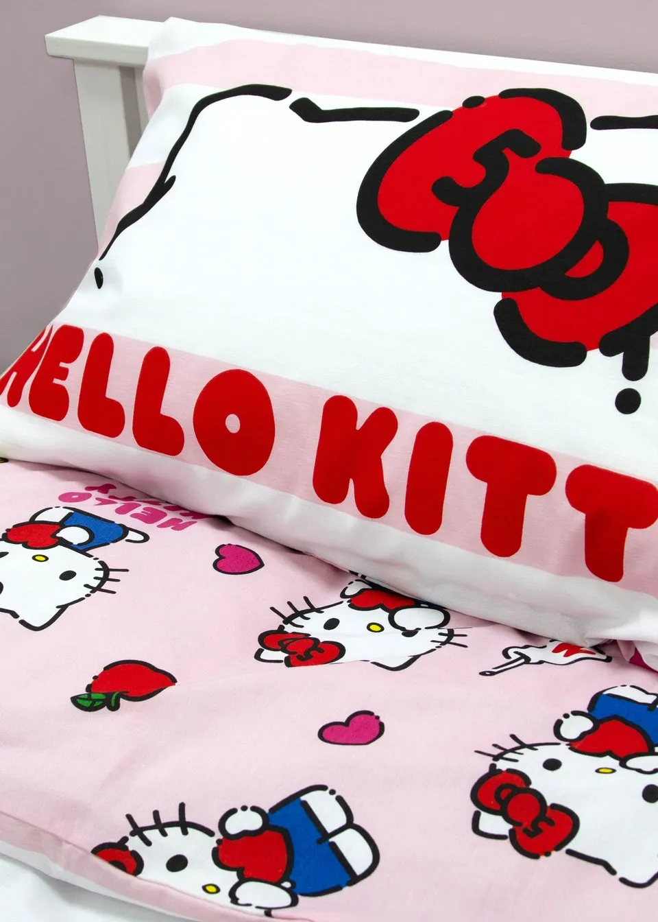 Hello Kitty Polycotton Duvet Reversible Cover Set Set