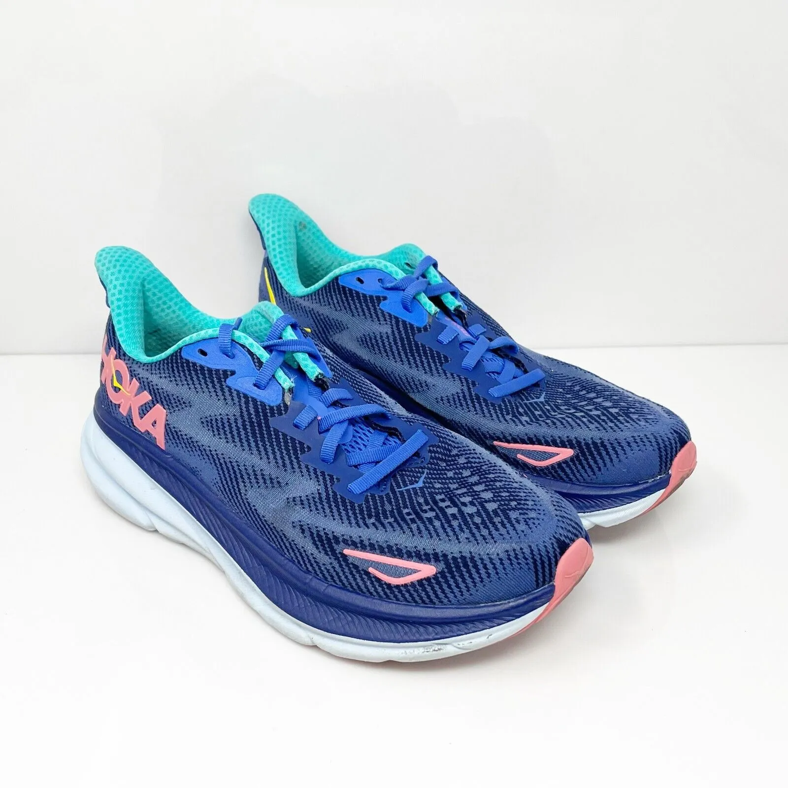 Hoka One One Womens Clifton 9 XBlue Running Shoes Sneakers Size 8 B