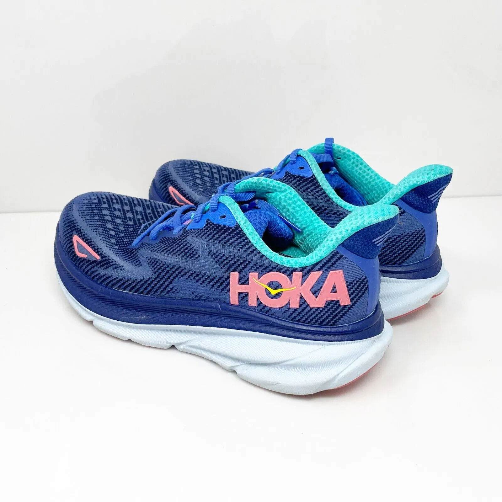 Hoka One One Womens Clifton 9 XBlue Running Shoes Sneakers Size 8 B