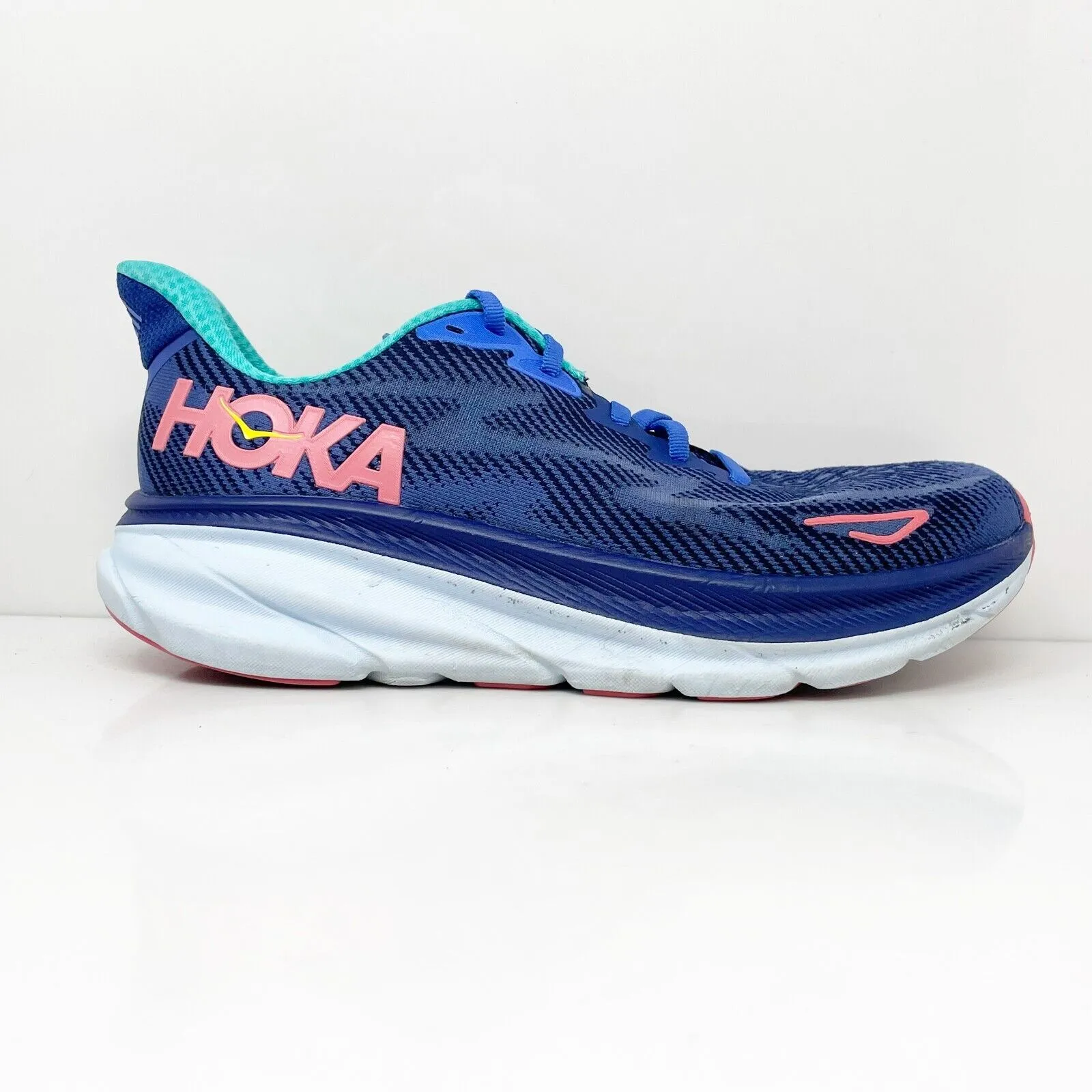 Hoka One One Womens Clifton 9 XBlue Running Shoes Sneakers Size 8 B