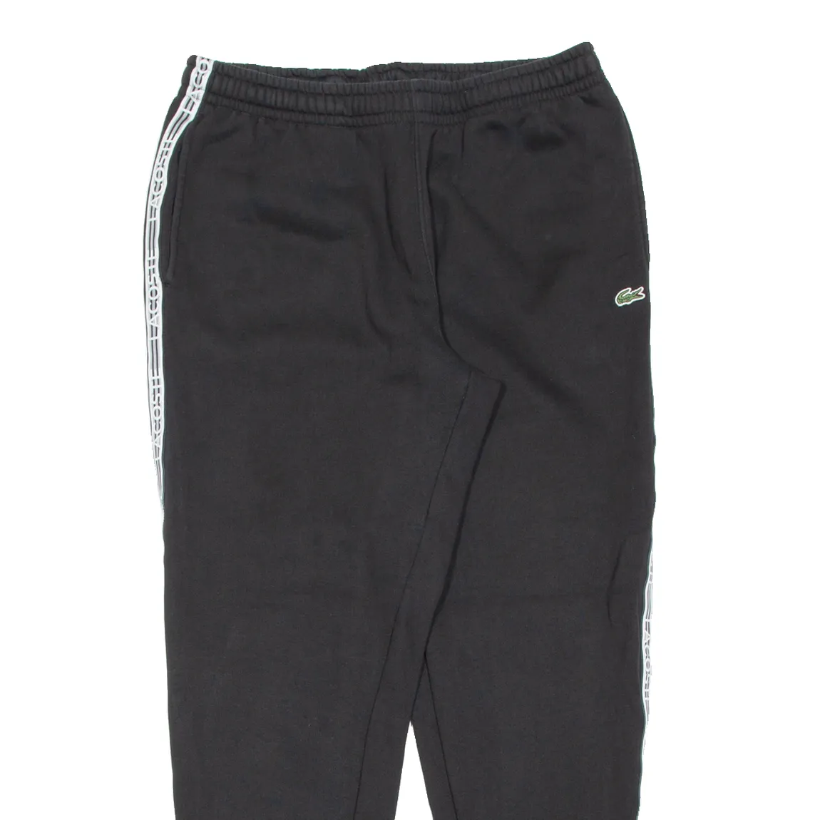 LACOSTE Tapered Fit Mens Joggers Black Tapered L W30 L29