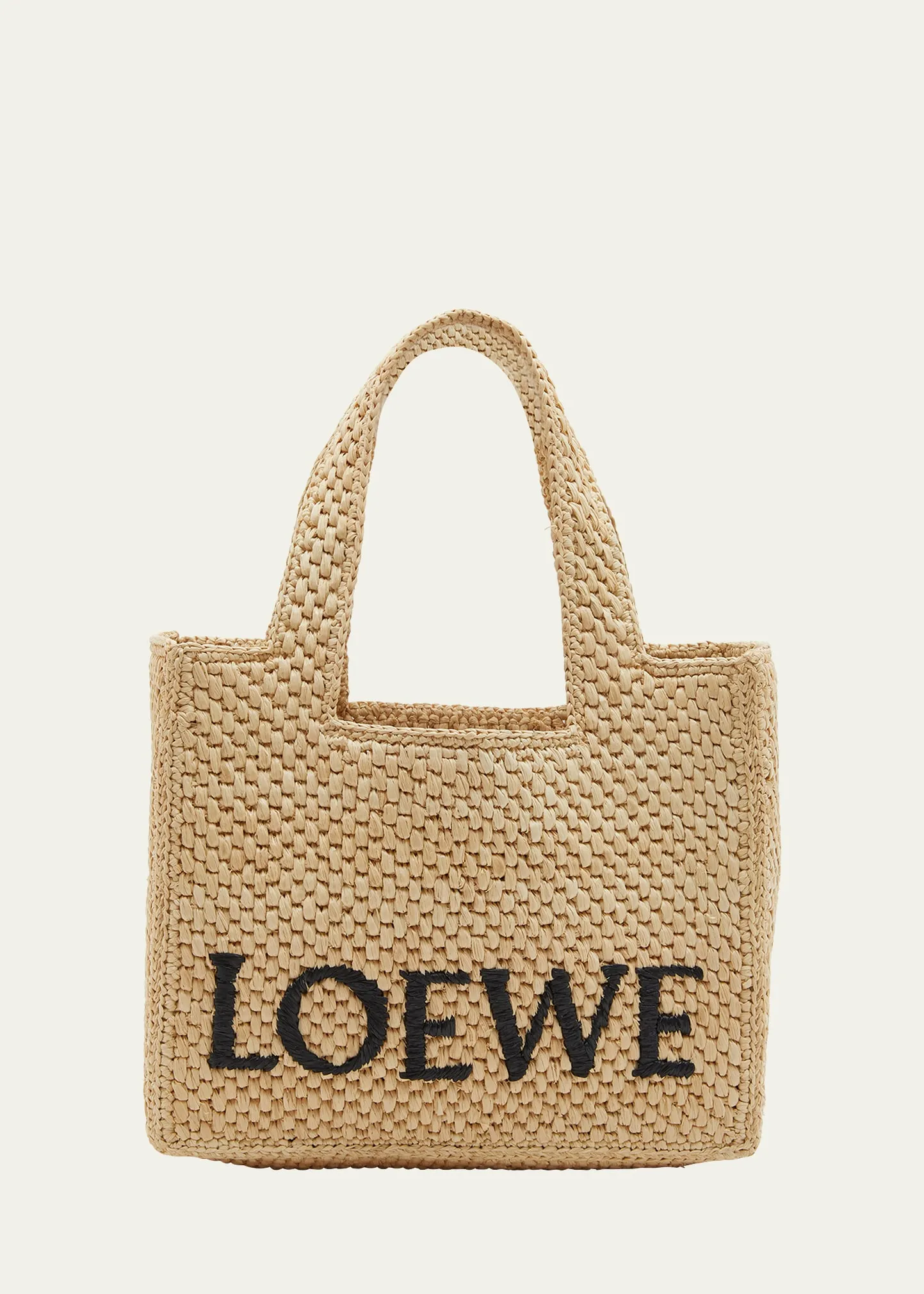 Loewe x Paula’s Ibiza Font Tote Small Bag in Raffia