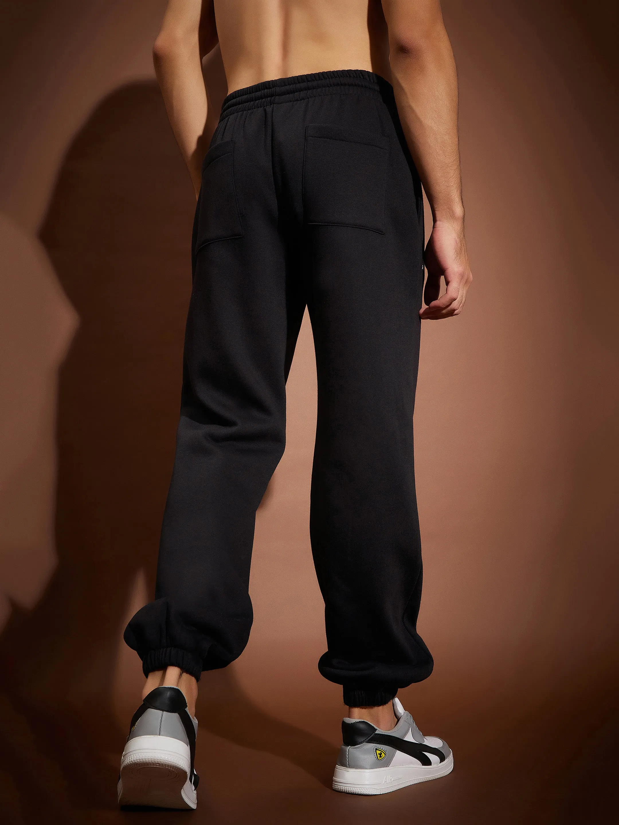 Men Black BASIC Oversized Joggers