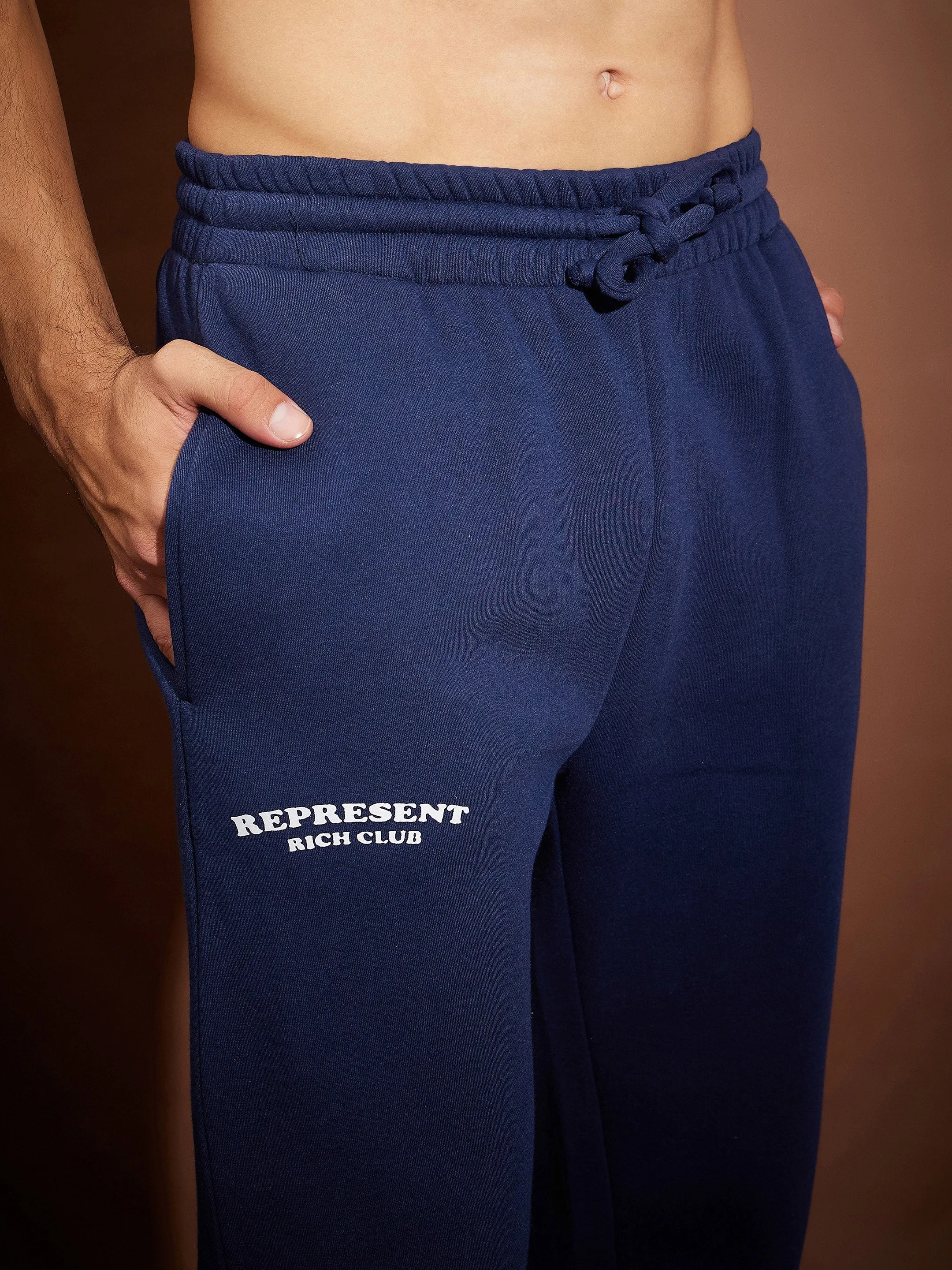 Men Navy REPRESENT Oversized Joggers