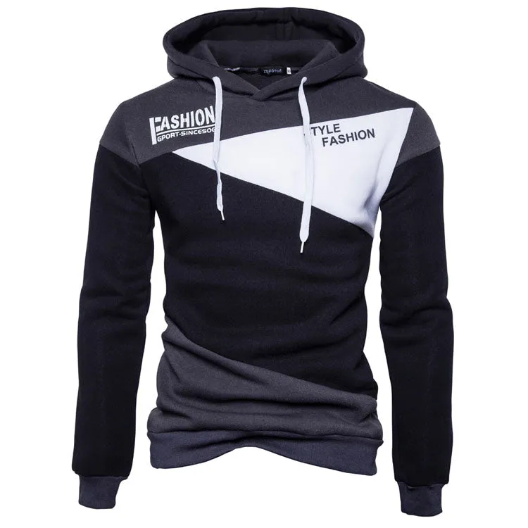 Men's Three Colour Fashion Hoodie