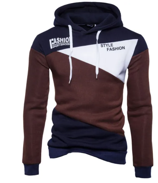 Men's Three Colour Fashion Hoodie