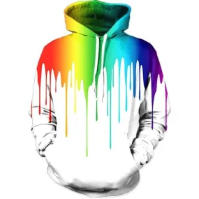 Mens/Womens Dripping Paint Hoodie