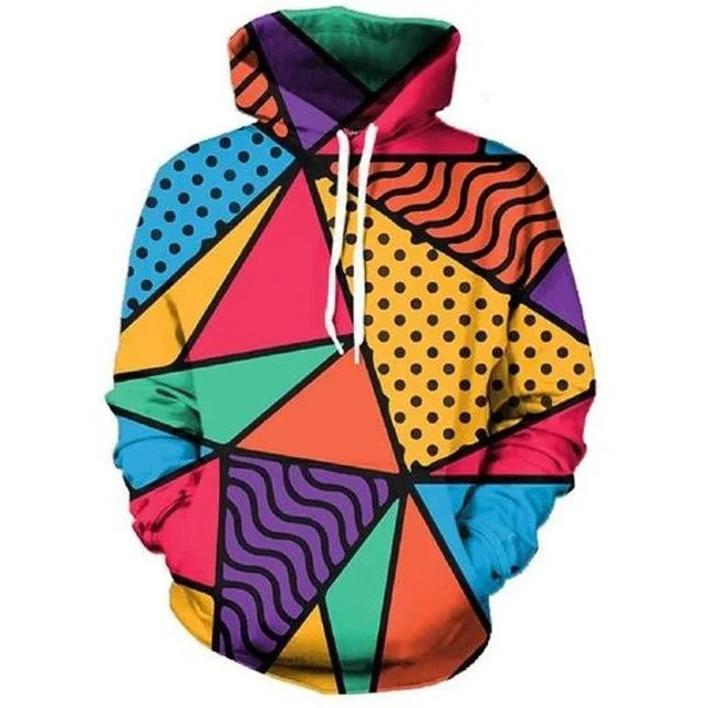 Multi-Colour Geometric Pattern Hoodie