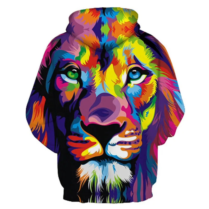 Multi Coloured Lion Hoodie