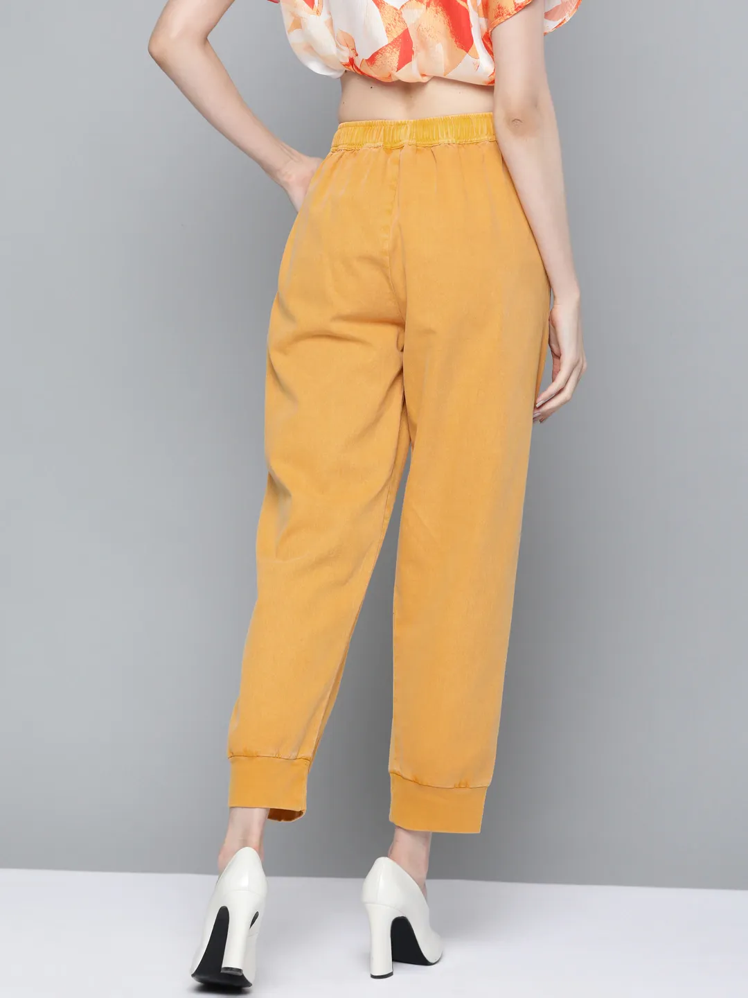 Mustard Garment Dyed Joggers