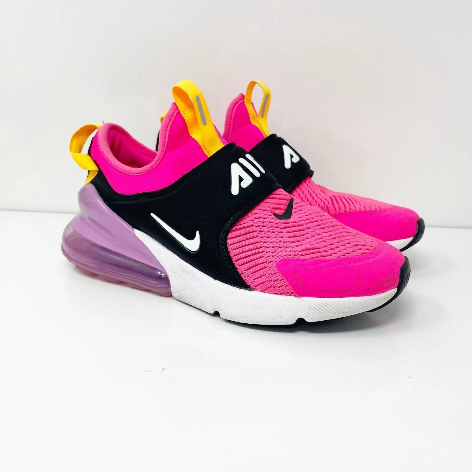 Nike Boys Air Max 270 Extreme CI1108-601 Pink Running Shoes Sneakers Size 5Y