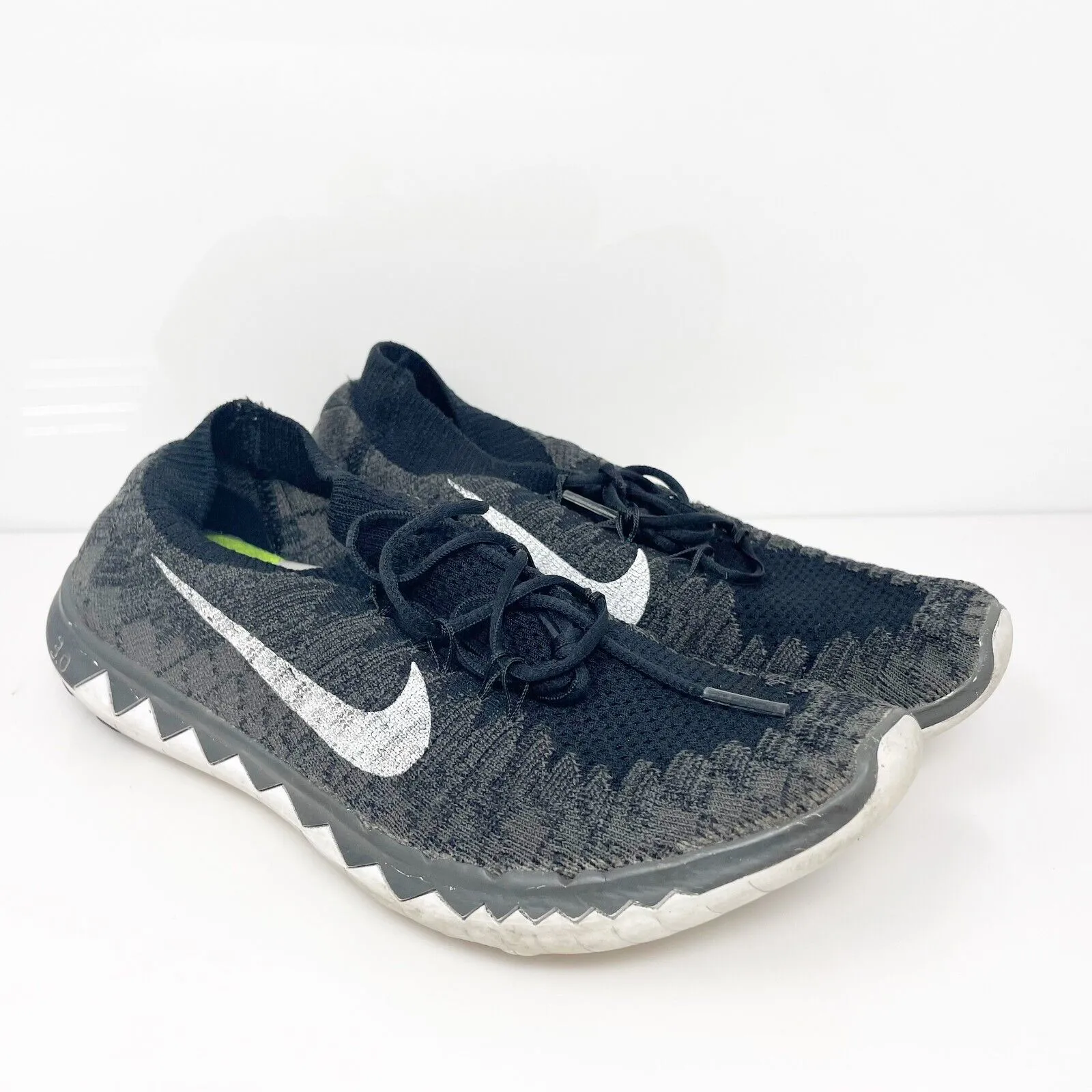 Nike Womens Free 3.0 Flyknit 636231-010 Black Running Shoes Sneakers Size 6.5