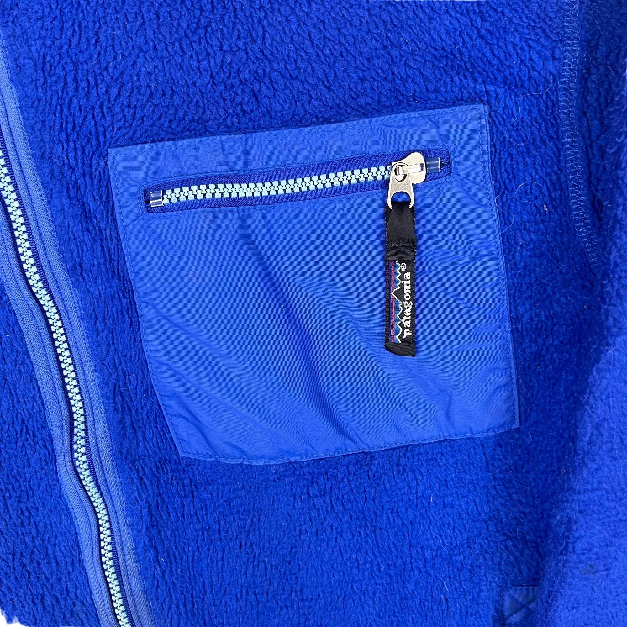 Patagonia 90's Retro X Deep Pile Fleece Jacket Blue Rare