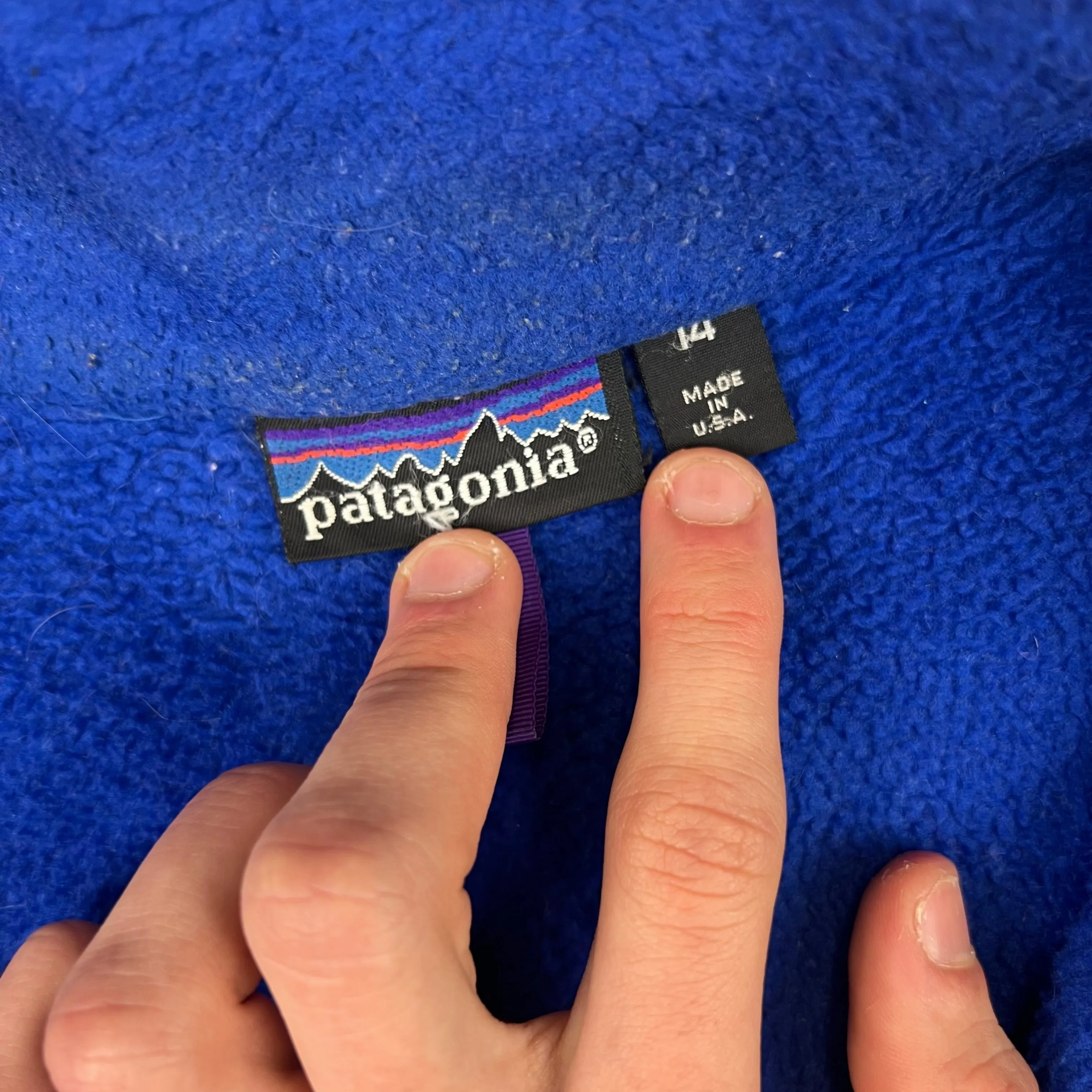 Patagonia 90's Retro X Deep Pile Fleece Jacket Blue Rare