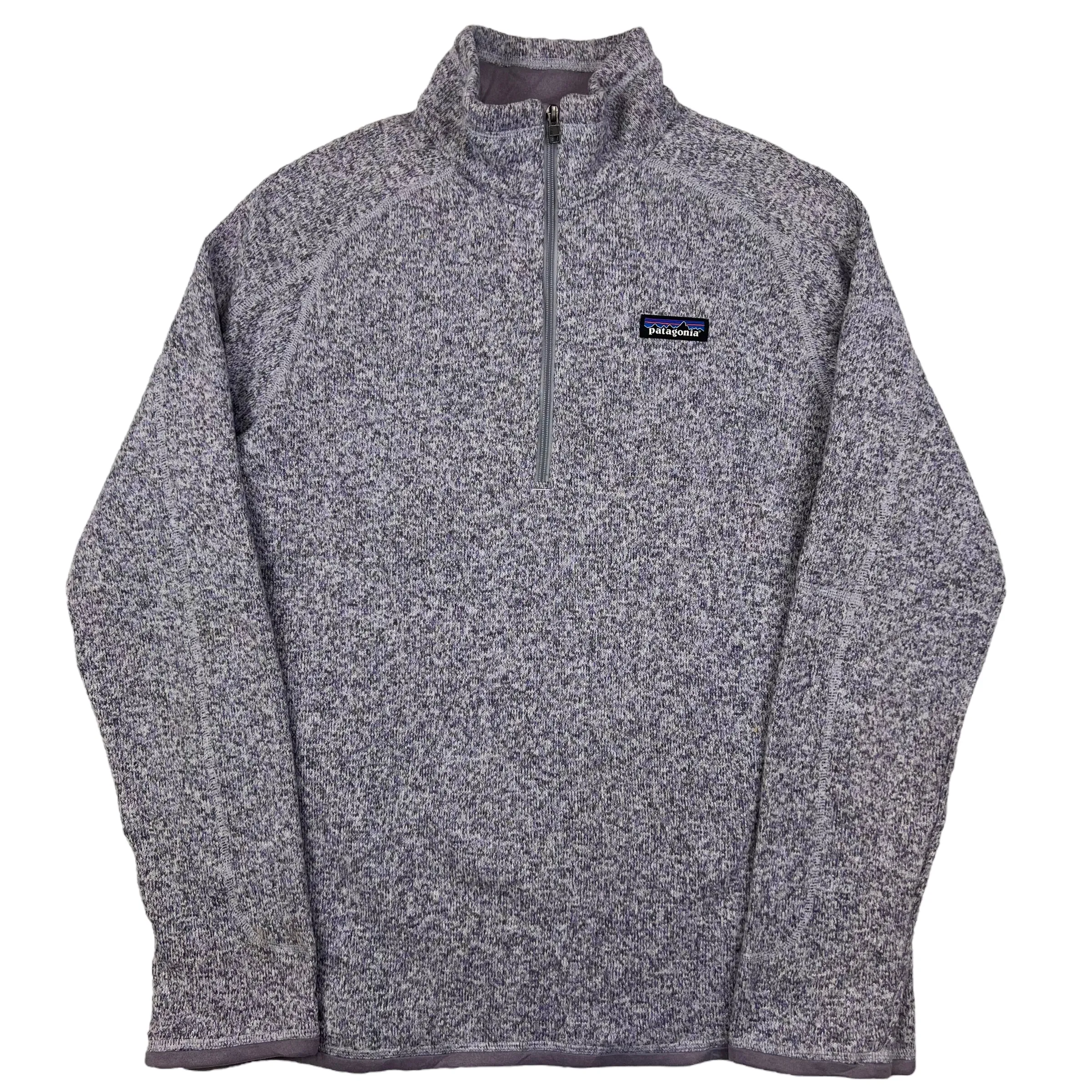 Patagonia Ash Grey Purple Quarter Zip Fleece