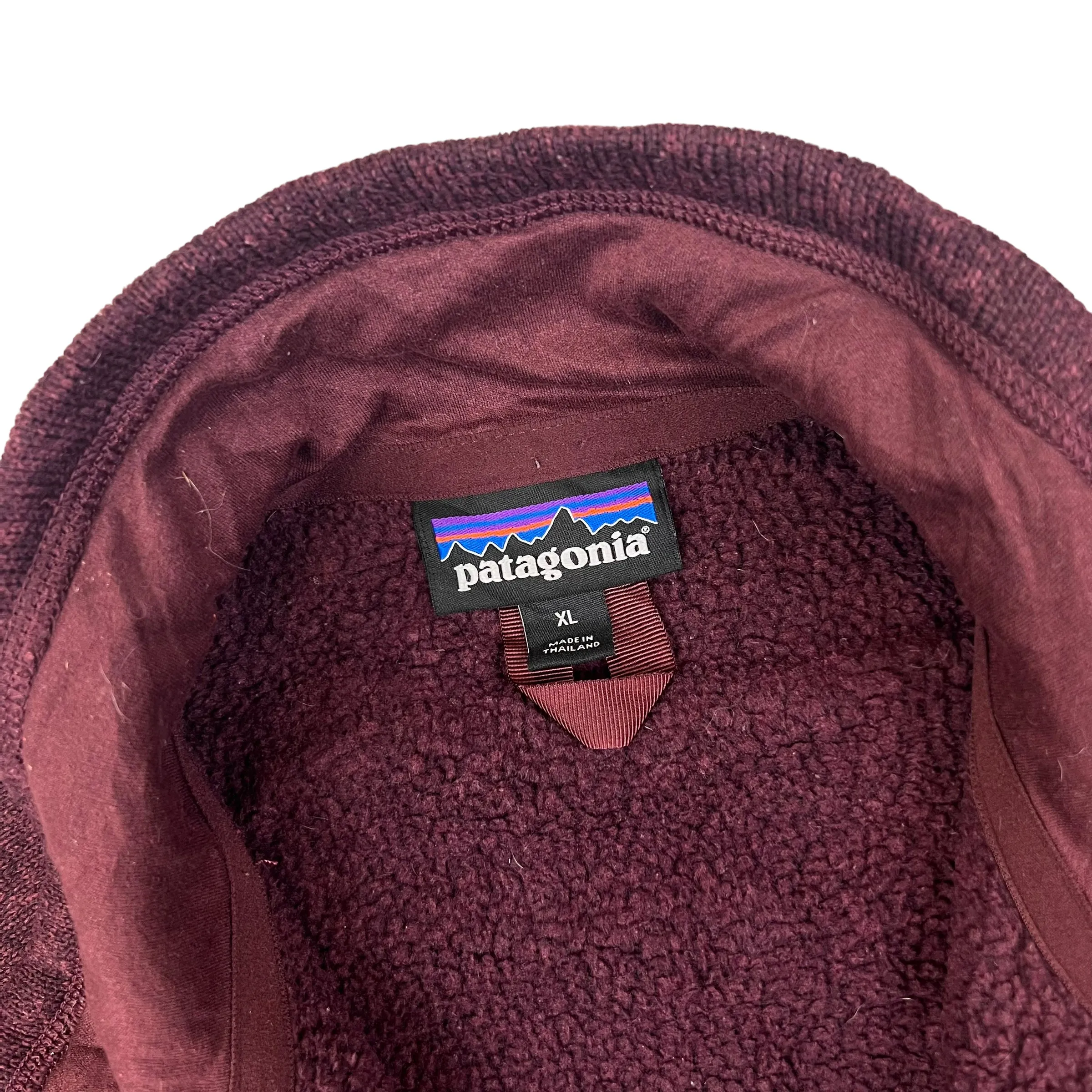 Patagonia Maroon Zip Up Fleece