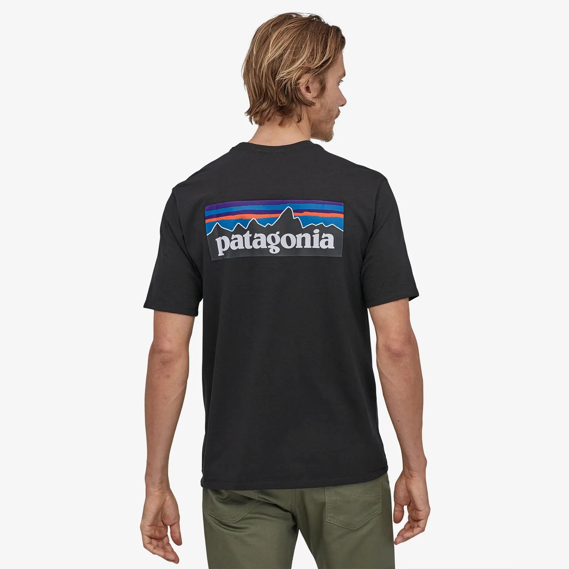 Patagonia Men's P-6 Logo Responsibili Tee Black