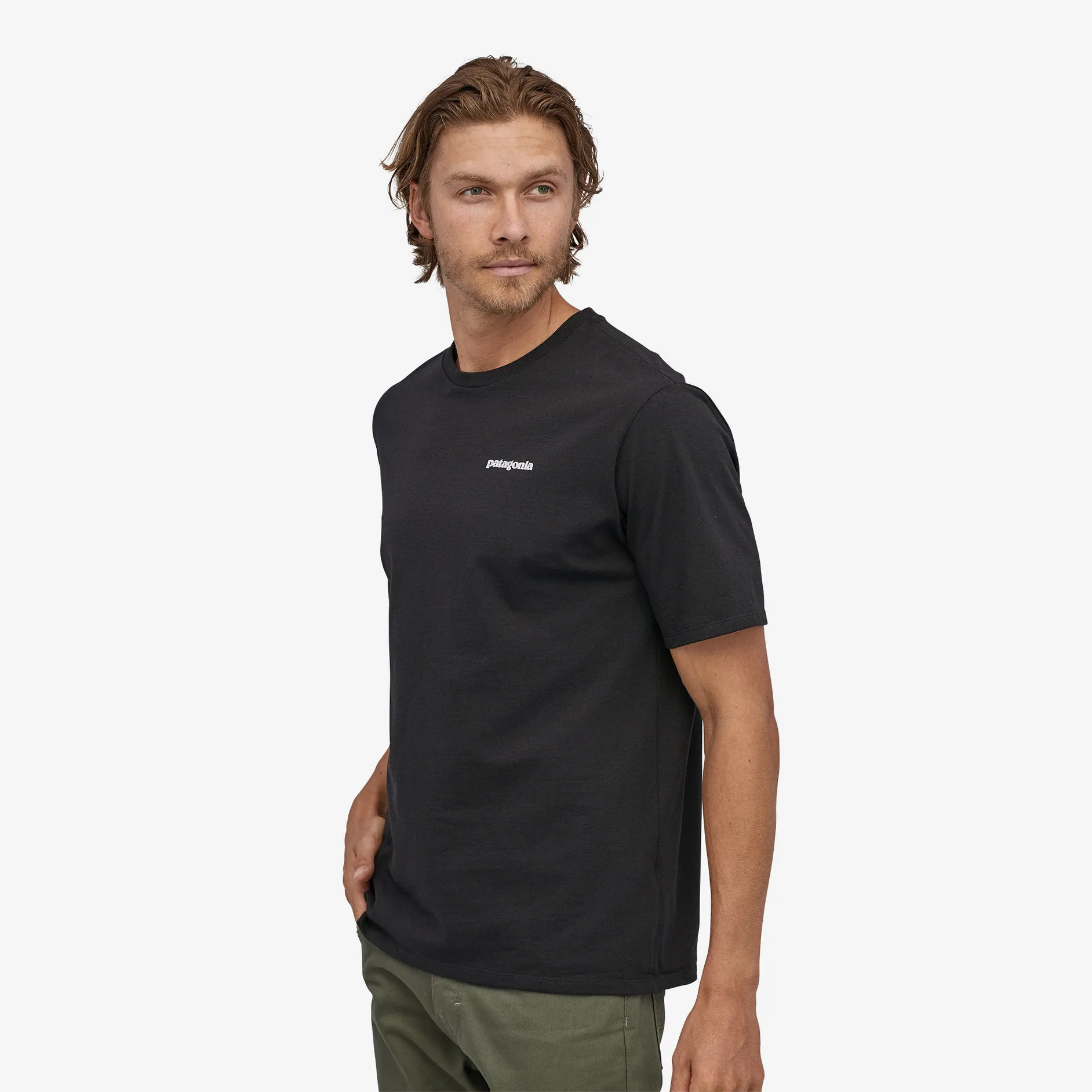 Patagonia Men's P-6 Logo Responsibili Tee Black