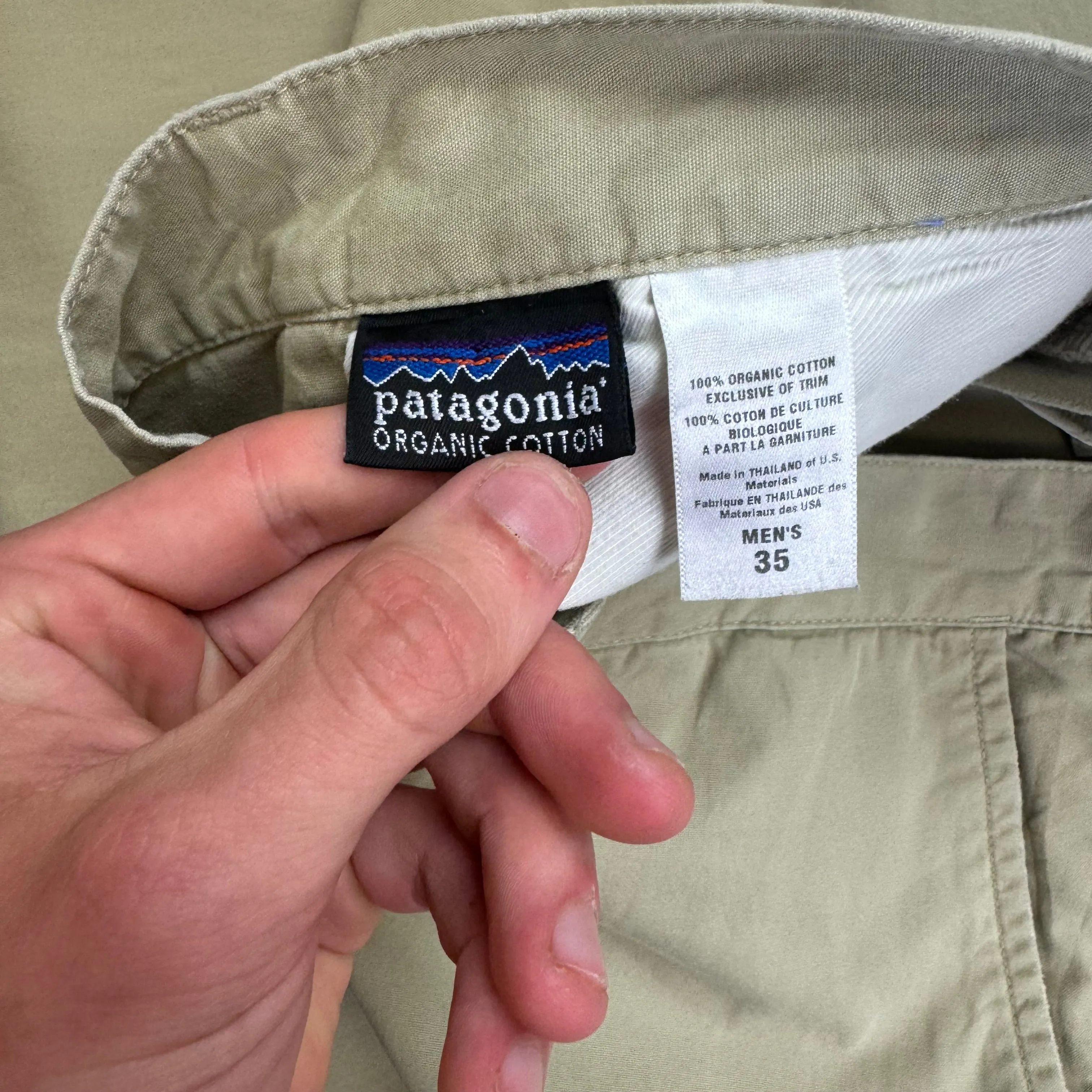 Patagonia Organic Cotton Khaki Traveller Trousers