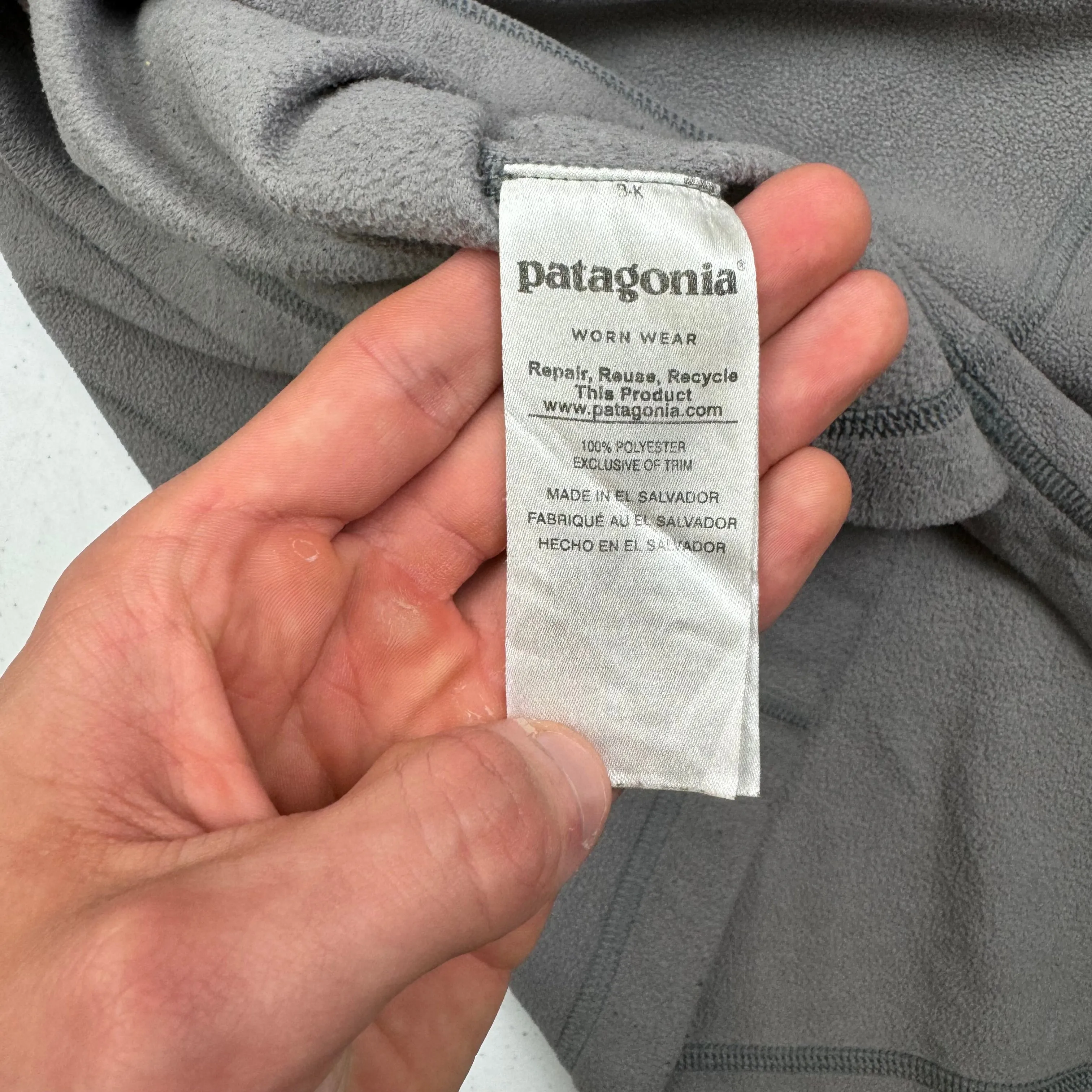 Patagonia Technical Micro D Pullover Quarter-Zip Fleece Grey