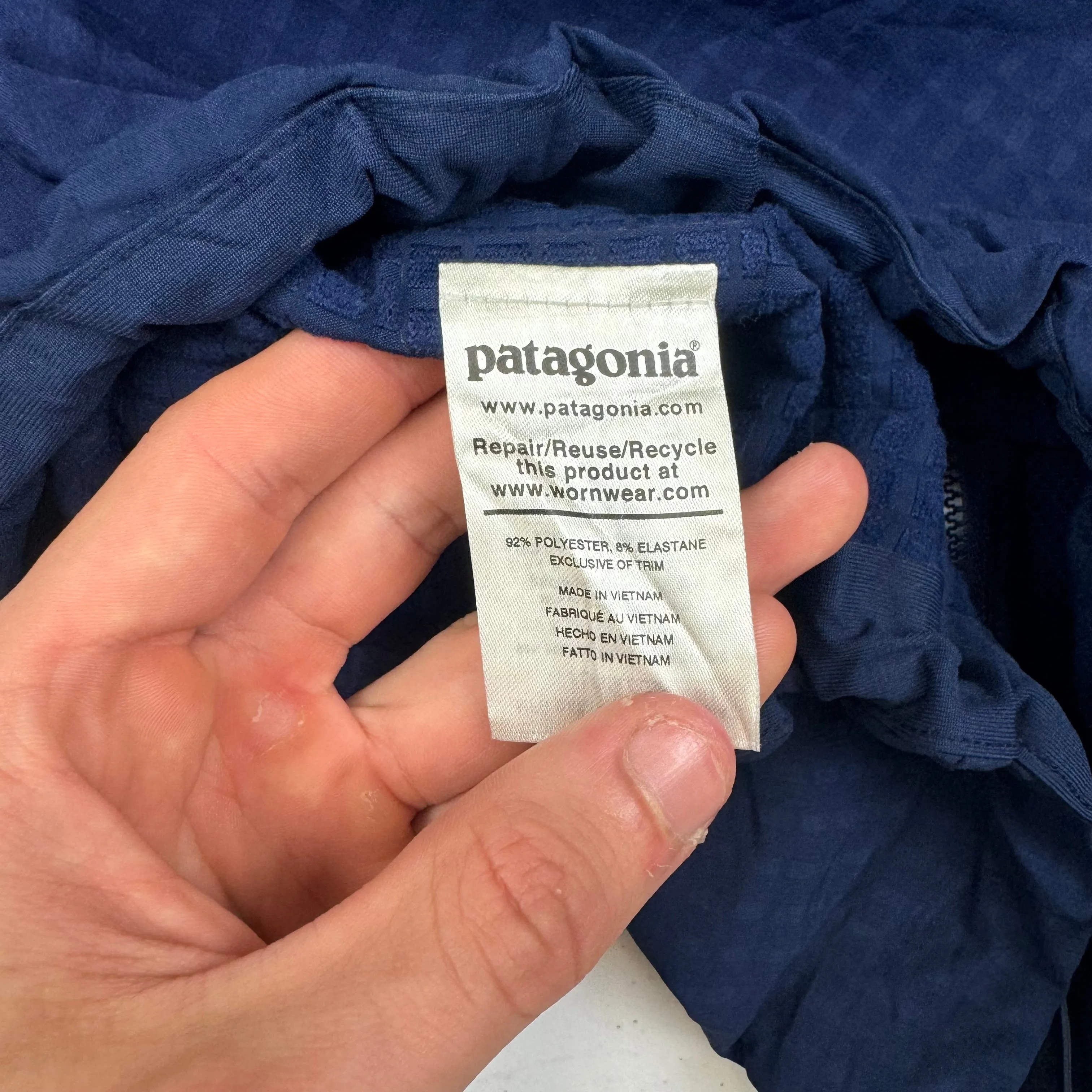 Patagonia Windbreaker Lightweight Full-Zip Jacket Navy