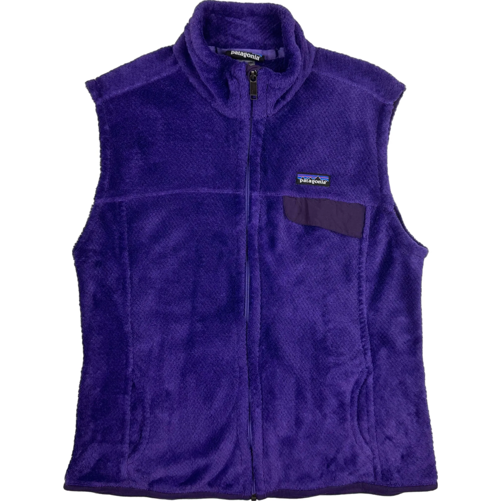 Patagonia Zip-Up Fleece Sherpa Vest Jacket Purple