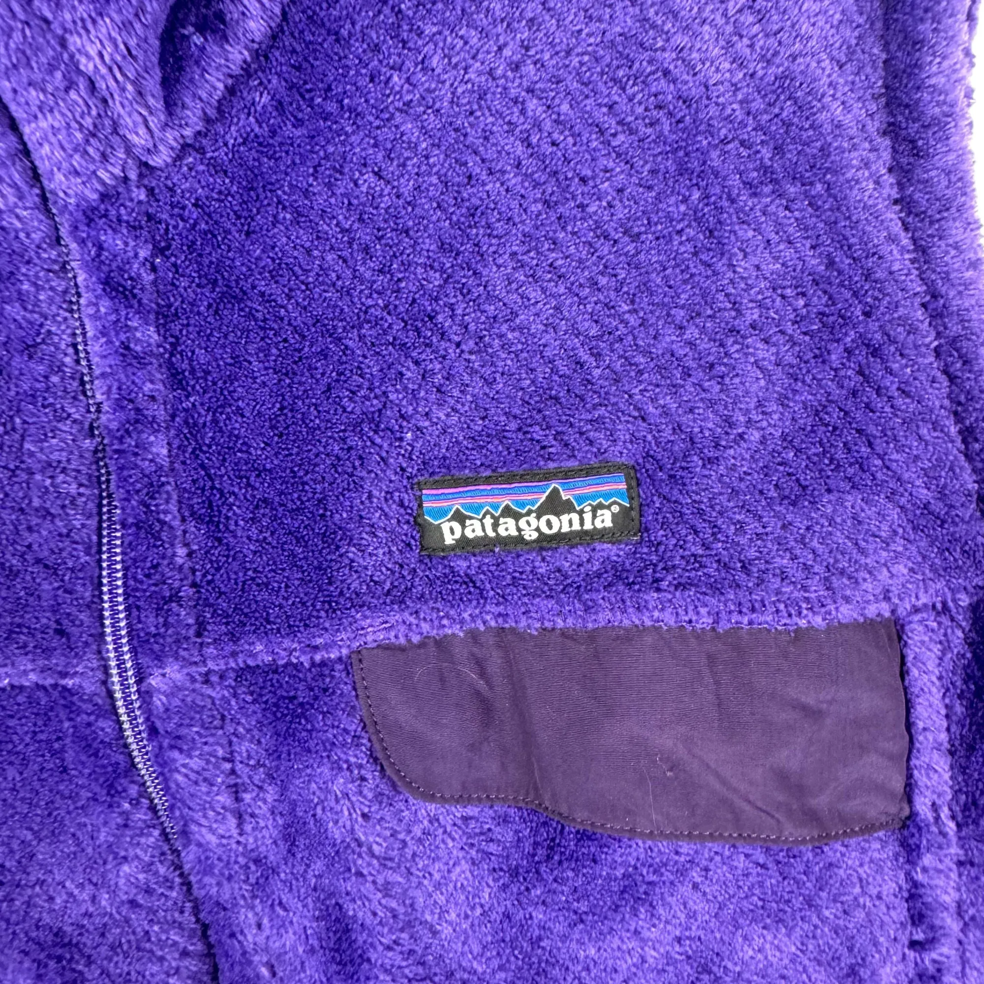 Patagonia Zip-Up Fleece Sherpa Vest Jacket Purple