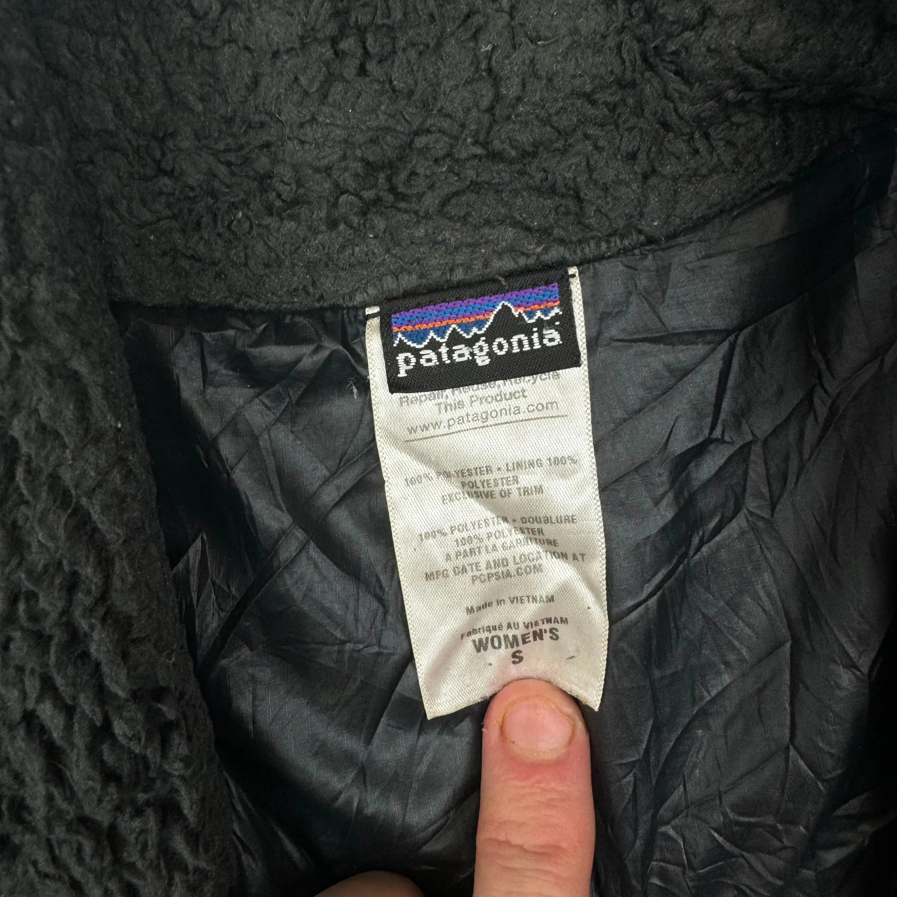 Patagonia Zip-Up Sherpa Fleece Black