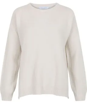 Paul James Knitwear Neutrals Womens Lambswool Zoe Drop Shoulder Jumper
