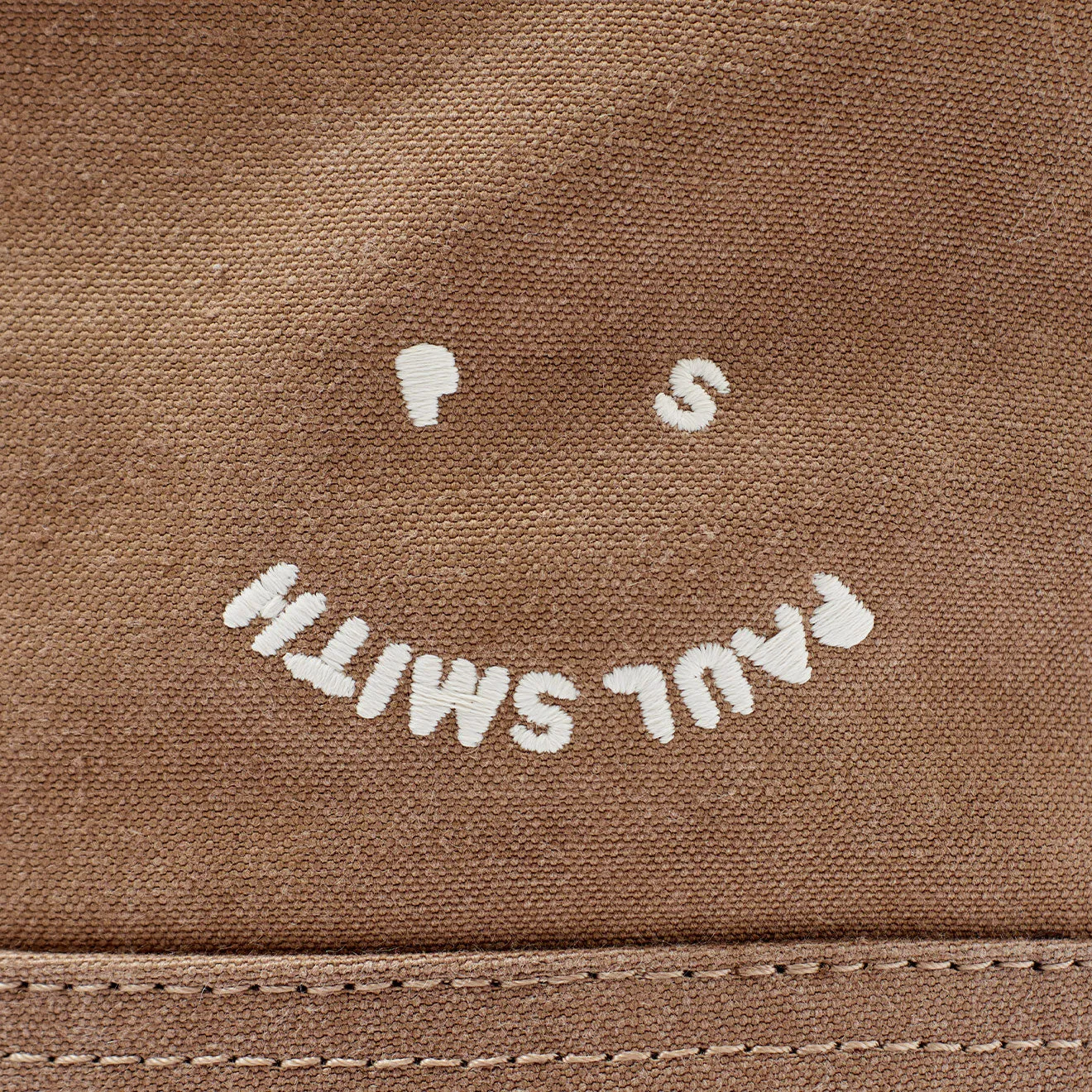 Paul Smith Bag Tote Happy Canvas Camel