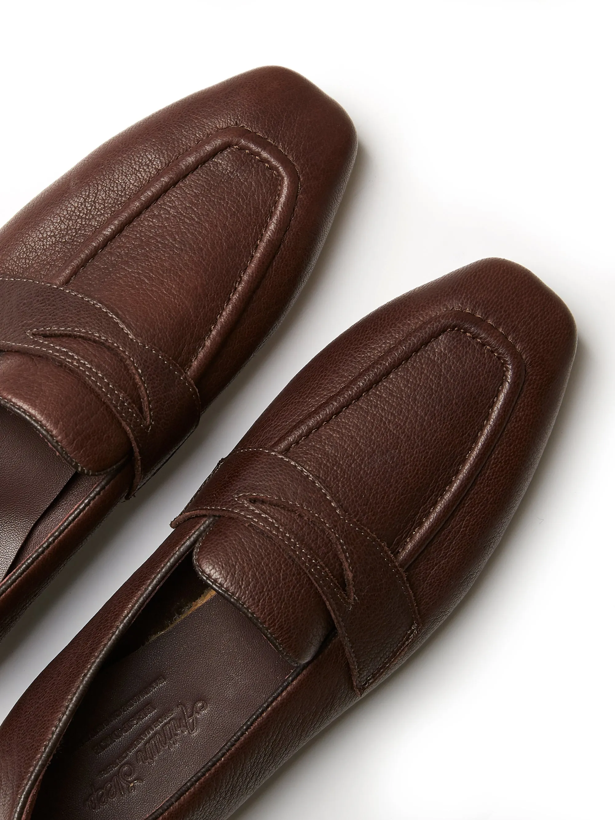 Penny Loafers in Brown Deer Leather