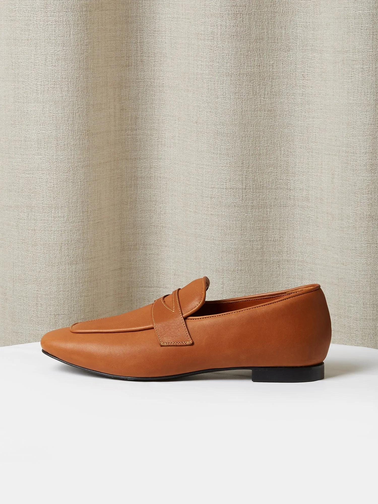 Penny Loafers in Tan Calf Leather