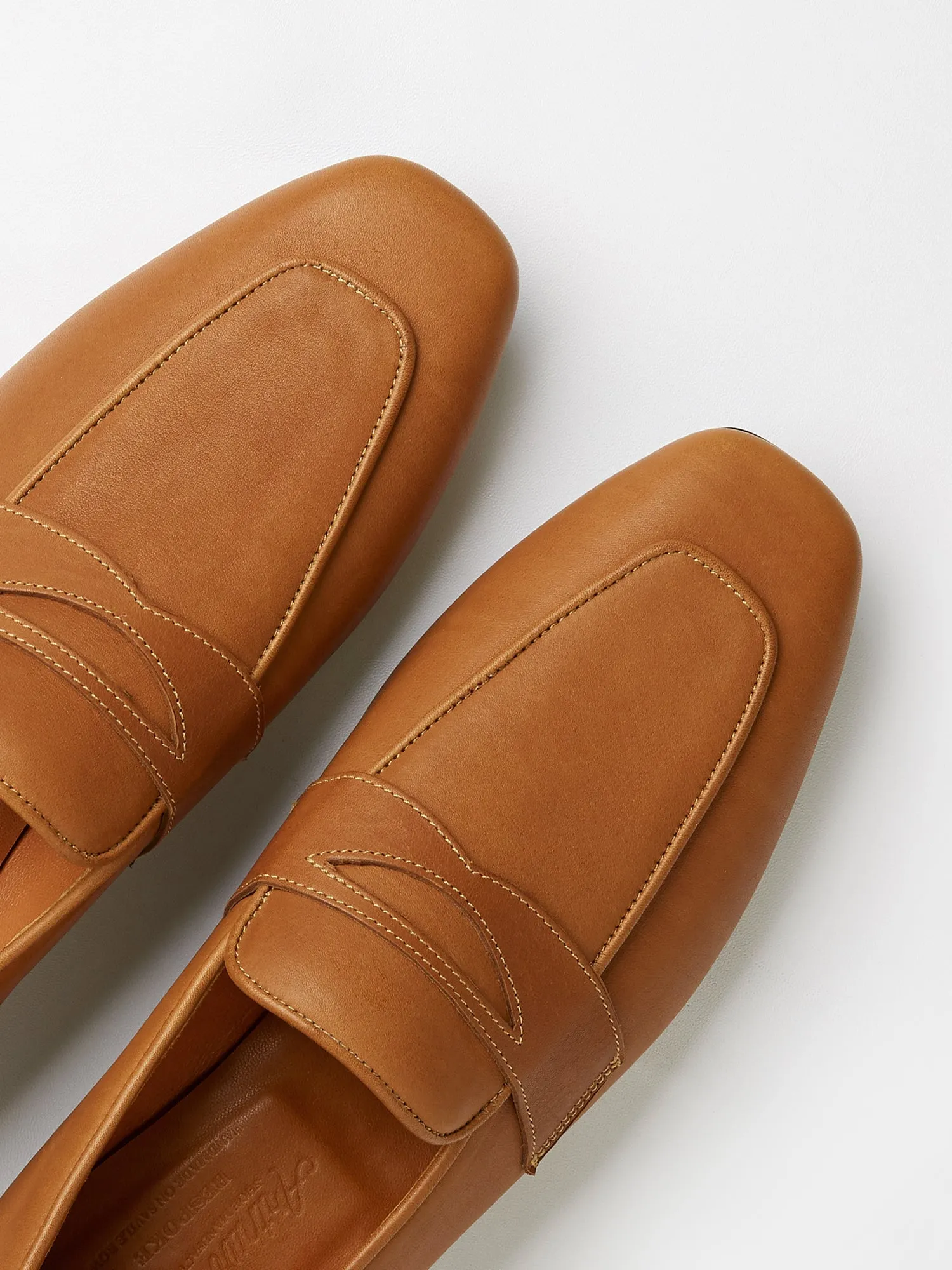 Penny Loafers in Tan Calf Leather