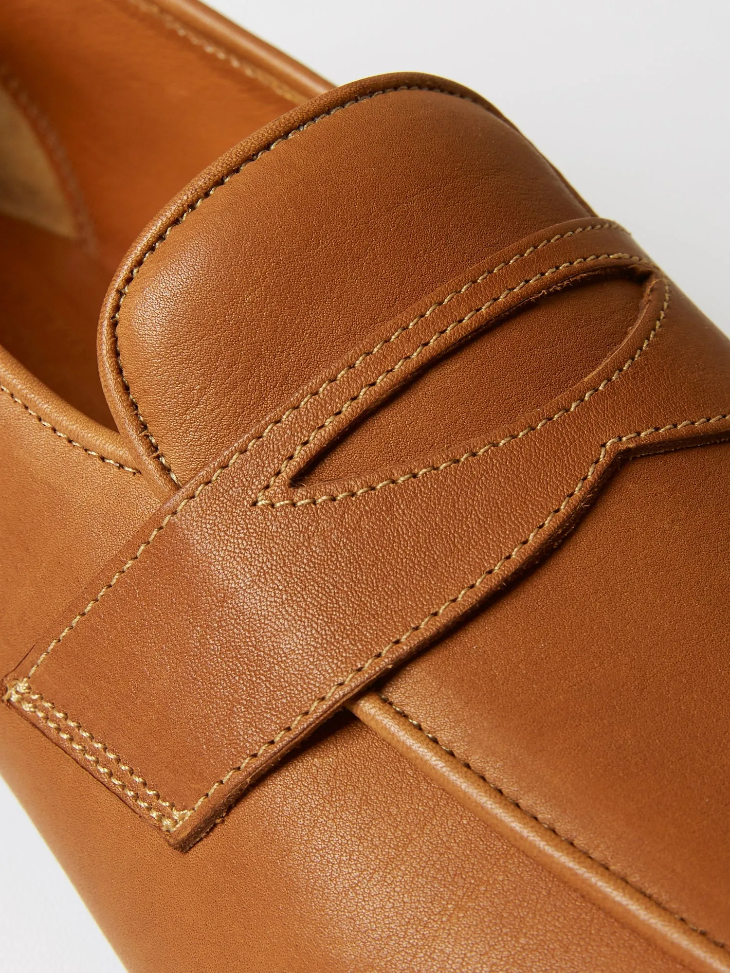 Penny Loafers in Tan Calf Leather