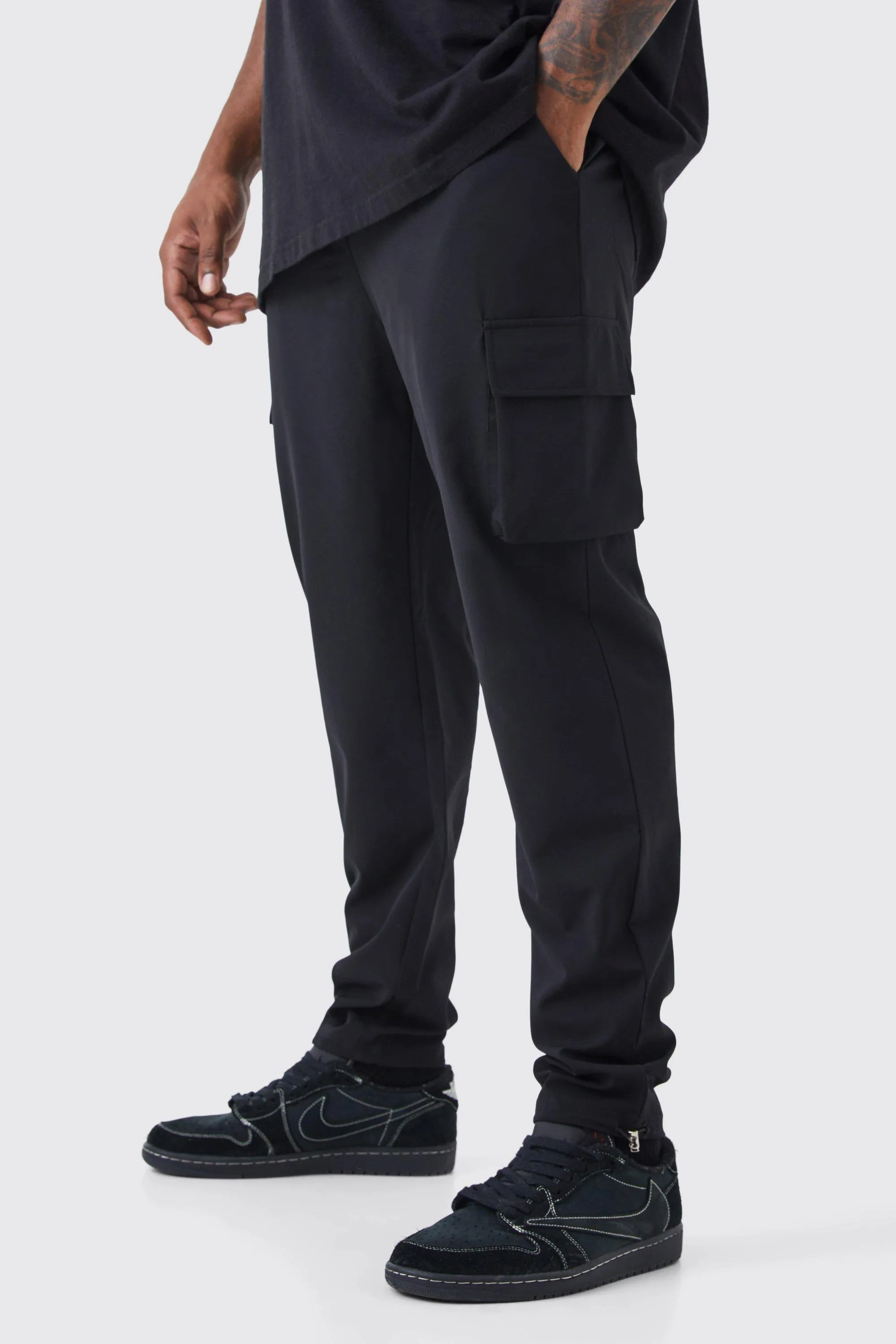 Plus Elastic Lightweight Stretch Skinny Cargo Pants