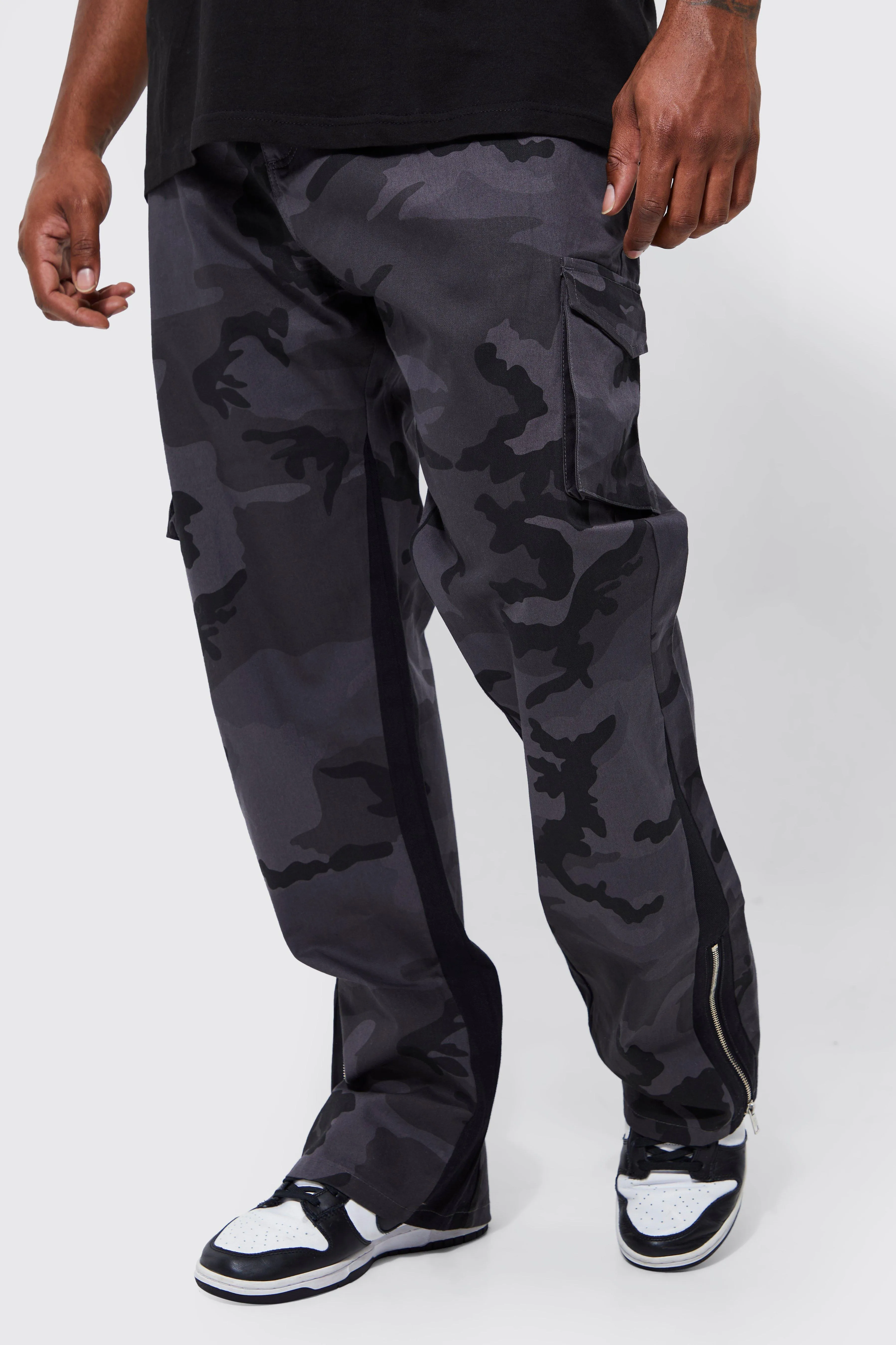 Plus Fixed Skinny Gusset Camo Cargo Pants