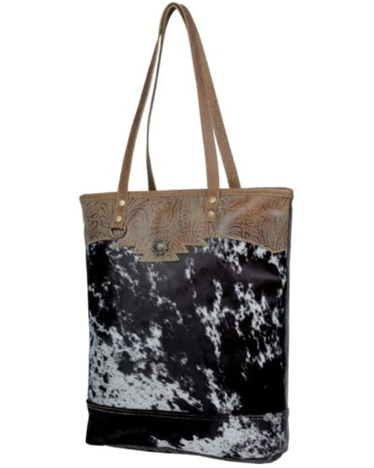 Product Name:  Myra Bag Women's Sooty Specks Canvas & Hair-On Tote