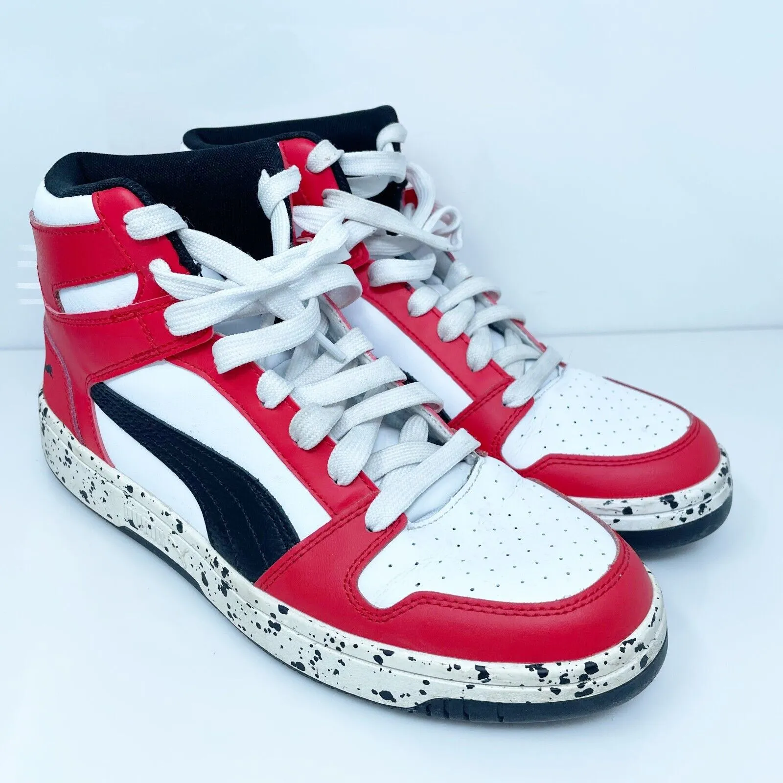 Puma Mens Rebound Layup 383222-03 Red Basketball Shoes Sneakers Size 9.5