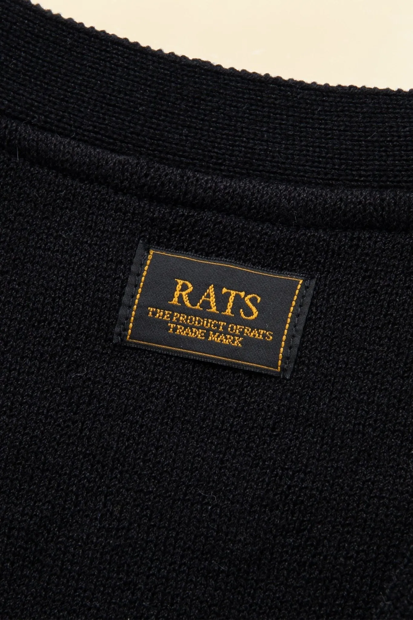 Rats Argyle Knit Cardigan - Black